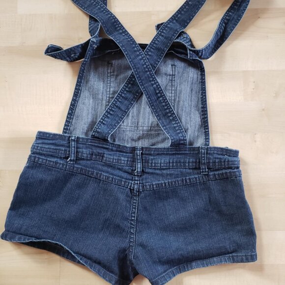 UB Jeans Bootyshakin' stretch overall shorties, super cute romper! - Picture 3 of 7
